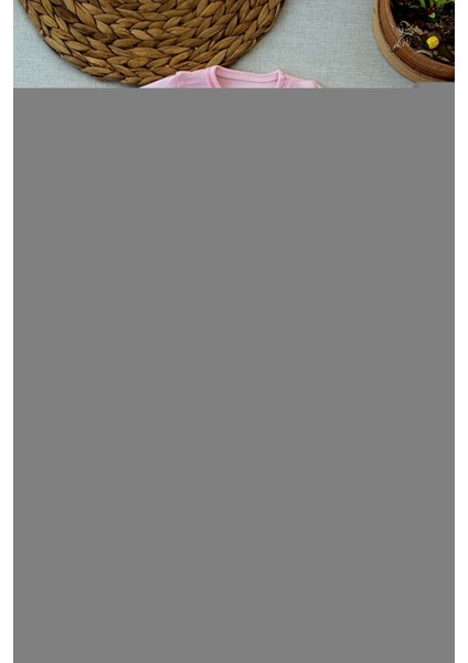 3-6 9-12 12-18 Ay Havuç Tavşan Nakışlı Bandanalı Uzun Kollu Zıbınlı 3lü Kız Bebek Tak Pembe