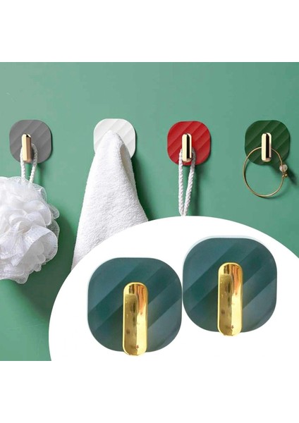 2li Yapışkanlı Retro Askılık Dolap Kapak Kulpu Yeşil