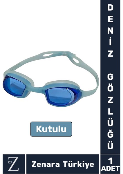 Ayarlanabilir Su Geçirmez Uv Korumalı Silikon Deniz Gözlüğü, Açık Mavi