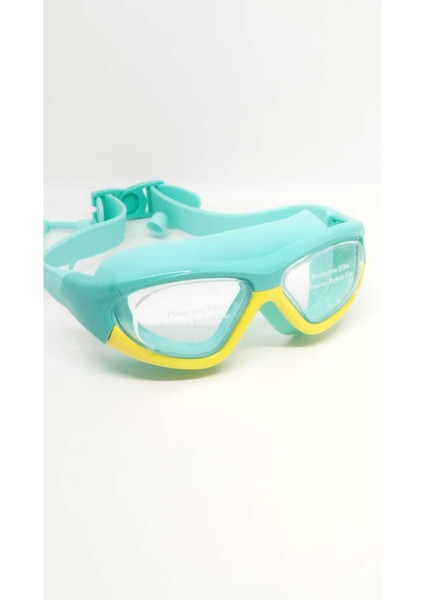 Turkuaz Çocuk Yüzücü Maskesi - Standart Boy, Konforlu ve Şık Yüz Maskesi