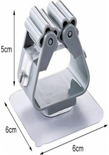 Gri 4'lü Kendinden Yapışkanlı Pratik Mop Tutucu ve Askı Seti fırsatları