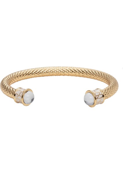 Salamander Diamond Gold Torque Bangle Bracelet Bileklik