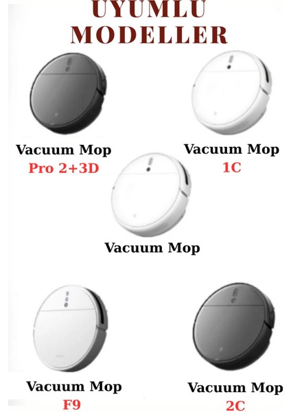 Robot Süpürge Mop Pro2 Adet Hepa Filtre Yedek Seti
