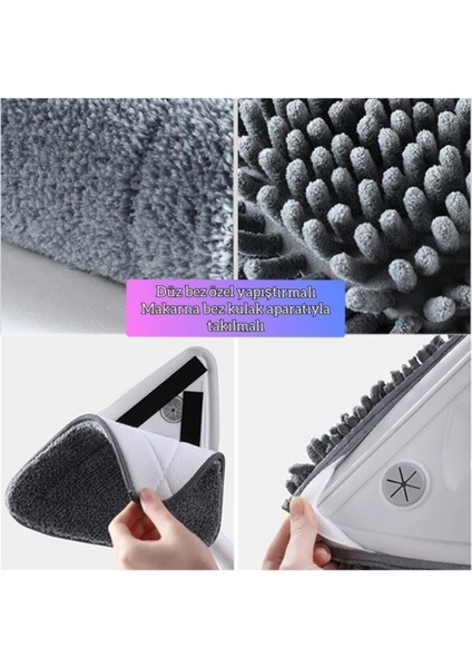 Teleskopik Saplı Üçgen Mop, Cam, Duvar, Tavan, Fayans ve Parke Temizleyici modelleri