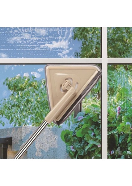 Teleskopik Saplı Üçgen Mop, Cam, Duvar, Tavan, Fayans ve Parke Temizleyici indirimleri