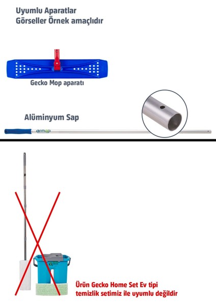 Yumuşak Mikrofiber Mop, 40 Cm, Beyaz, Dayanıklı ve Hafif Temizlik Aracı