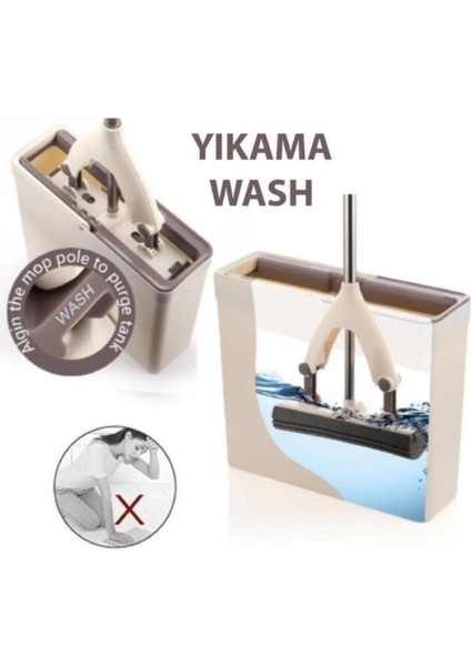 Pratik Sıkma Kovalı Süngerli Mop Seti fırsatları