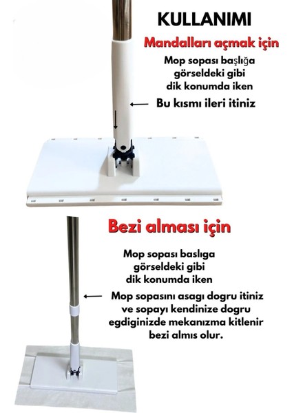 Tüm Bezlere Uyumlu Kendinden Sıkıştırmalı Temizlik Mopası fırsatları