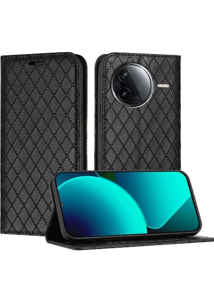 Xiaomi Poco F7 Pro Manyetik Kabuk Iş Çevirme Cüzdan Kart Yuvaları (Yurt Dışından)