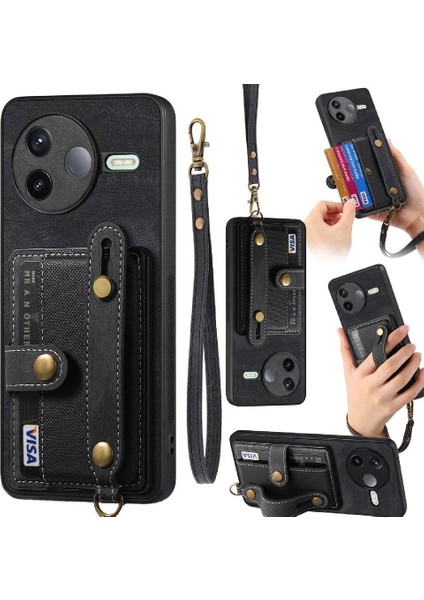 Xiaomi Poco F7 Pro Darbeye Kayış Bileklik Cüzdan Için Kılıf (Yurt Dışından)
