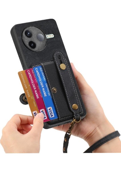 Xiaomi Poco F7 Pro Darbeye Kayış Bileklik Cüzdan Için Kılıf (Yurt Dışından)