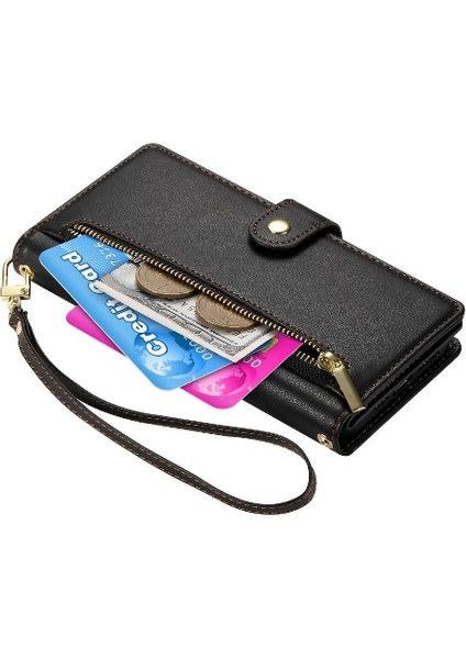 Xiaomi Poco F7 Ultra Crossbody Kayış Çok Fonksiyonlu Cüzdan Için Flip Case (Yurt Dışından)