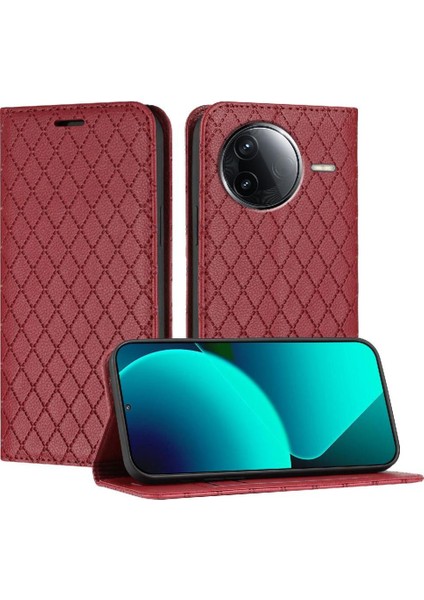 Xiaomi Poco F7 Pro Manyetik Kabuk Iş Çevirme Cüzdan Kart Yuvaları (Yurt Dışından)