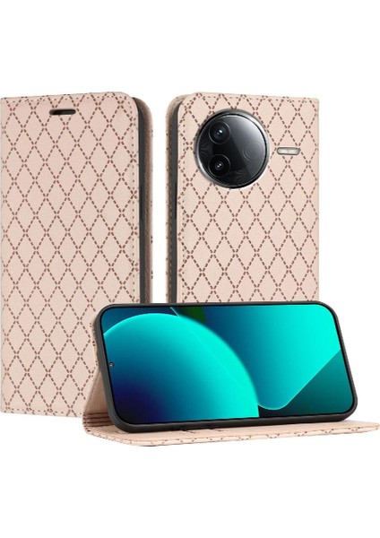 Xiaomi Poco F7 Pro Manyetik Kabuk Iş Çevirme Cüzdan Kart Yuvaları (Yurt Dışından)