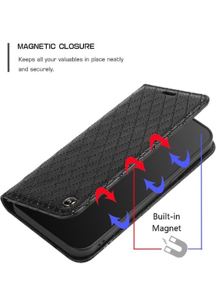 Xiaomi Poco C75 Iş Flip Manyetik Kabuk Kart Yuvaları Tutucu Için Kılıf (Yurt Dışından)