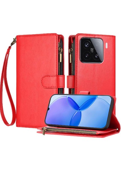 Xiaomi 15 Çanta Kapak Pu Deri Cüzdan Fermuar Kart Yuvaları Için Kılıf Folio (Yurt Dışından) fırsatları