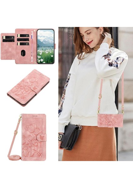 Xiaomi 15 Lale Kabartmalı Flip Case Manyetik Pu Için Moda Cüzdan Kılıf (Yurt Dışından) fırsatları