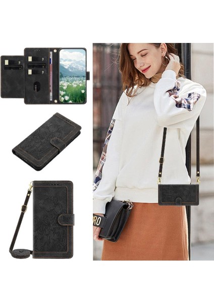 Xiaomi 15 Lale Kabartmalı Flip Case Manyetik Pu Için Moda Cüzdan Kılıf (Yurt Dışından) modelleri