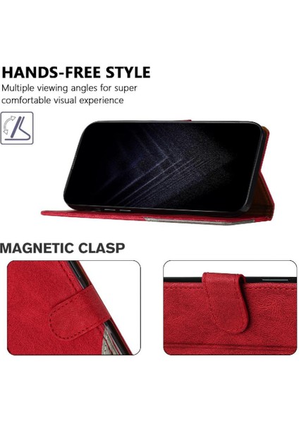 Xiaomi Poco F7 Ultra Manyetik Kapatma Cüzdan Kullanışlı Standı Pu (Yurt Dışından)