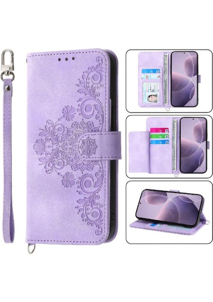 Xiaomi Poco F7 Pro Bileklik Çoklu Kredi Kartı Yuvaları Için Flip Case (Yurt Dışından)