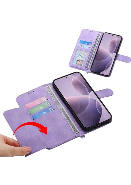 Xiaomi Poco F7 Pro Bileklik Çoklu Kredi Kartı Yuvaları Için Flip Case (Yurt Dışından)