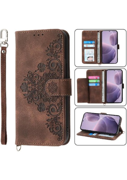 Xiaomi Poco F7 Pro Bileklik Çoklu Kredi Kartı Yuvaları Için Flip Case (Yurt Dışından)