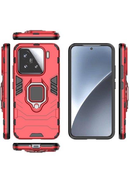 Xiaomi 15 Darbeye Kapak Için Kılıf 360&DEG; Dönen Halka Kickstand Askeri (Yurt Dışından) modelleri