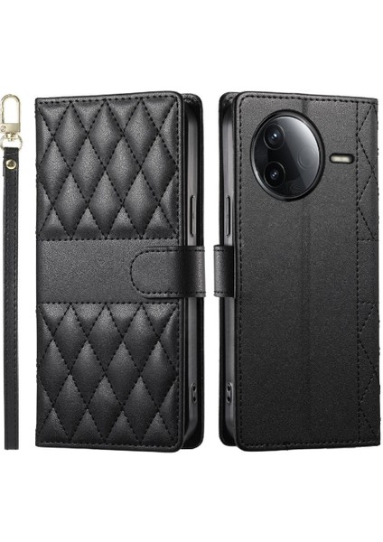 Xiaomi Poco F7 Ultra Zarif Deri Kılıf Için Flip Case Çift Sapanlar Cüzdan (Yurt Dışından)