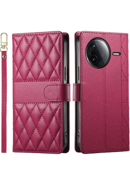 Xiaomi Poco F7 Ultra Zarif Deri Kılıf Için Flip Case Çift Sapanlar Cüzdan (Yurt Dışından)