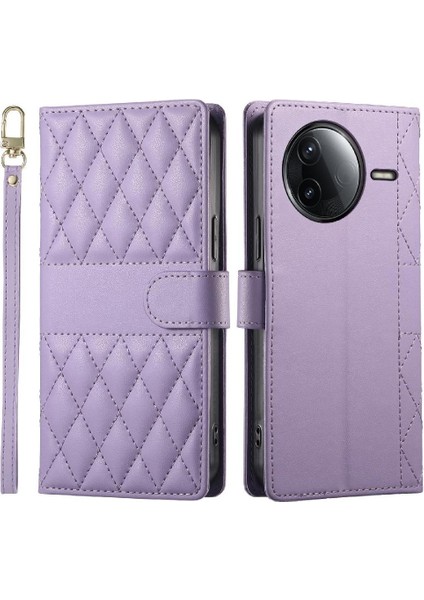 Xiaomi Poco F7 Ultra Zarif Deri Kılıf Için Flip Case Çift Sapanlar Cüzdan (Yurt Dışından)