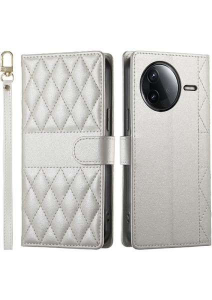 Xiaomi Poco F7 Ultra Zarif Deri Kılıf Için Flip Case Çift Sapanlar Cüzdan (Yurt Dışından)