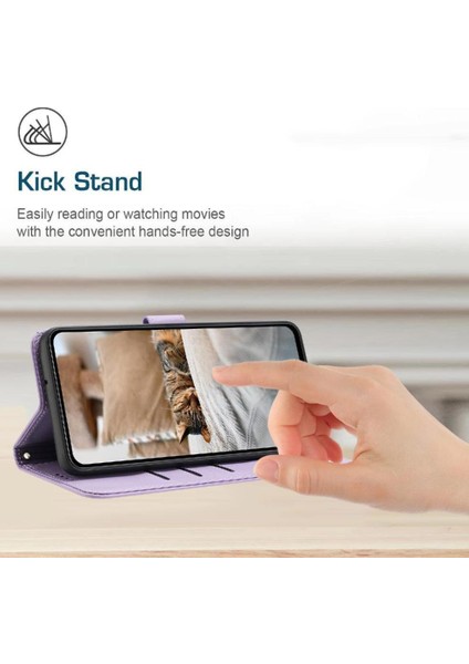 Xiaomi Poco F7 Pro Sevimli Kedi Kart Tutucu Kickstand Pu Için Flip Case (Yurt Dışından)