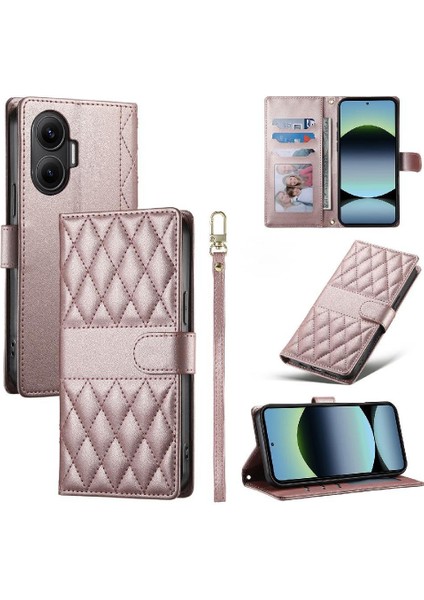 Xiaomi Poco F7 5g Darbeye Cüzdan Çift Sapanlar Deri Için Flip Case (Yurt Dışından)