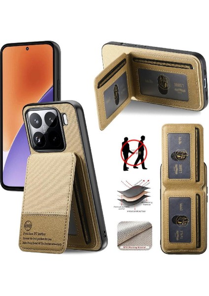 Xiaomi 15 Darbeye Dayanıklı Deri Çanta Cüzdan Rfıd Engelleme Için Flip Case (Yurt Dışından) indirimleri