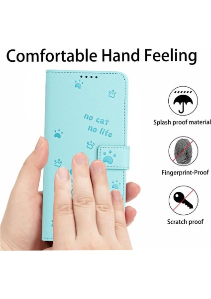 Xiaomi Poco F7 Pro Sevimli Kedi Kart Tutucu Kickstand Pu Için Flip Case (Yurt Dışından)