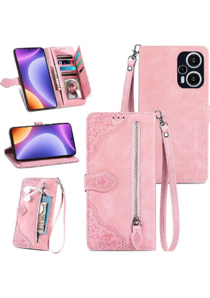 Xiaomi Poco F5 5g Flip Fermuar Tarzı Cüzdan Iş Için Kılıf Çok Renkli (Yurt Dışından)