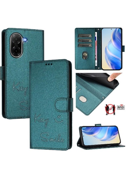 Xiaomi Poco C71 Pu Deri Kapak Çevirin Kart Tutucu Cüzdan Rfıd (Yurt Dışından)