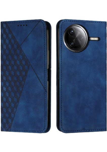 Xiaomi Poco F7 Pro Kickstand Pu Deri Kart Ekleme Için Flip Case (Yurt Dışından)