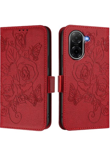 Kredi Kartı Yuvası Manyetik Cüzdan Pu Deri ile Xiaomi Poco C71 Için Kılıf (Yurt Dışından) modelleri