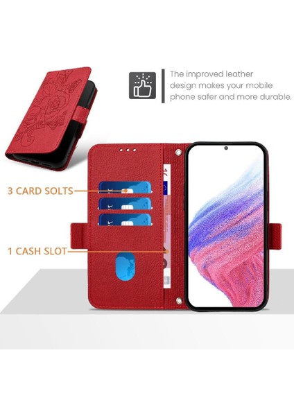 Kredi Kartı ile Xiaomi Poco M6 4g Pu Deri Manyetik Cüzdan Için Kılıf (Yurt Dışından)