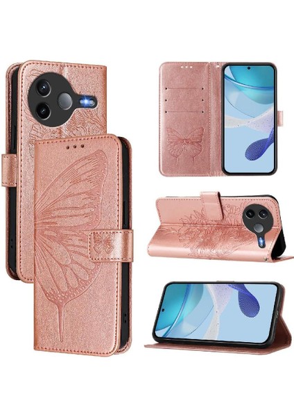 Xiaomi Poco F7 Pro 5g Için Kılıf Manyetik Kapak Çevirin Kabartma Kelebek (Yurt Dışından) indirimleri