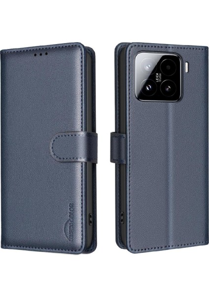 Xiaomi 15 Pu Deri Kart Tutucu Kickstand Cüzdan Manyetik Için Flip Case (Yurt Dışından)