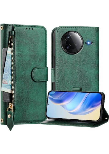 Xiaomi Poco F7 Pro 5g Için Flip Case Pu Deri Manyetik Kart Tutucu (Yurt Dışından)
