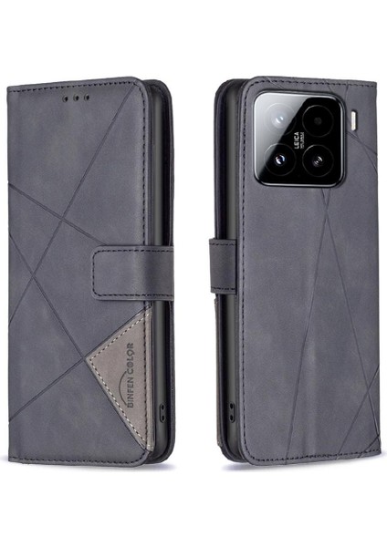 Xiaomi 15 Kart Tutucu Kickstand Koruyucu Pu Deri Için Flip Case (Yurt Dışından)