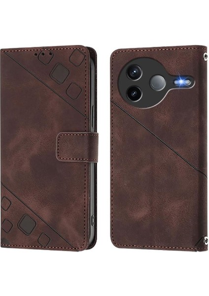 Xiaomi Poco F7 Pro 5g Için Kılıf Manyetik Deri Kart Tutucu Cüzdan Çevirin (Yurt Dışından)