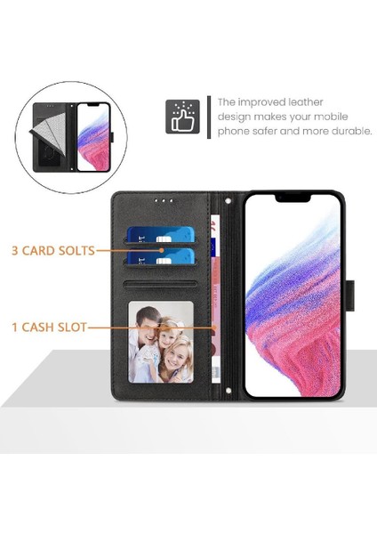 Xiaomi Poco F7 Pro 5g Manyetik Kapatma Cüzdan Için Klasik Tarzı Flip Case (Yurt Dışından)