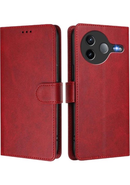 Xiaomi Poco F7 Pro 5g Manyetik Kapatma Cüzdan Için Klasik Tarzı Flip Case (Yurt Dışından)