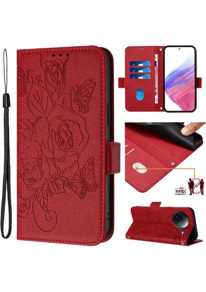 Xiaomi Poco F7 Pro 5g Için Kredi Kartı Yuvası Manyetik Cüzdan Pu (Yurt Dışından)