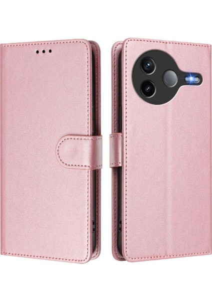 Xiaomi Poco F7 Pro 5g Manyetik Kapatma Cüzdan Için Klasik Tarzı Flip Case (Yurt Dışından)
