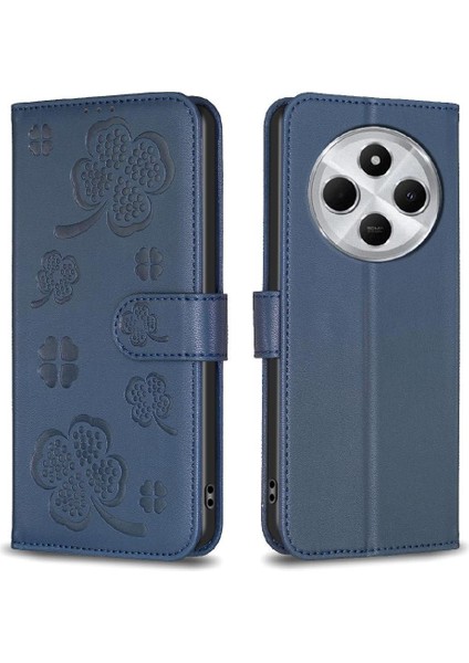 Xiaomi Poco C75 4g Yonca Çiçek Pu Deri Çok Renkli Kart Için Flip Case (Yurt Dışından)